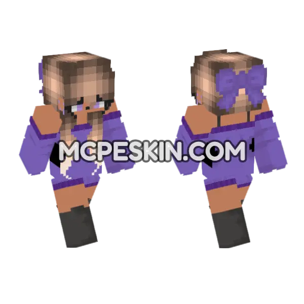 Purple Bow Girl, front and back