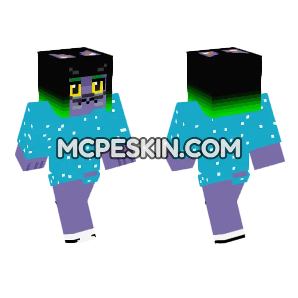 Purple Cat Creature, front and back