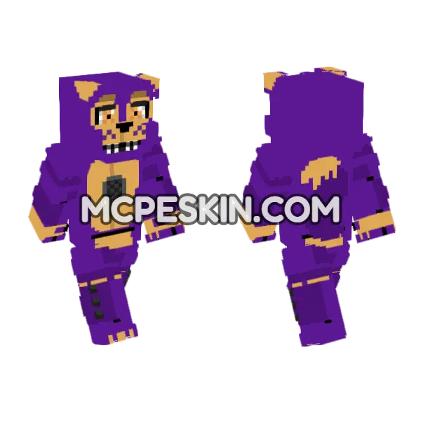 Purple Foxy Animatronic, front and back