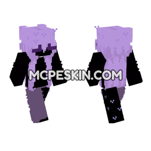 Purple Ghostly Figure, front and back