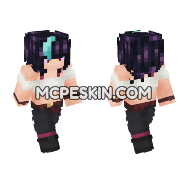 Purple Goth Girl, front and back