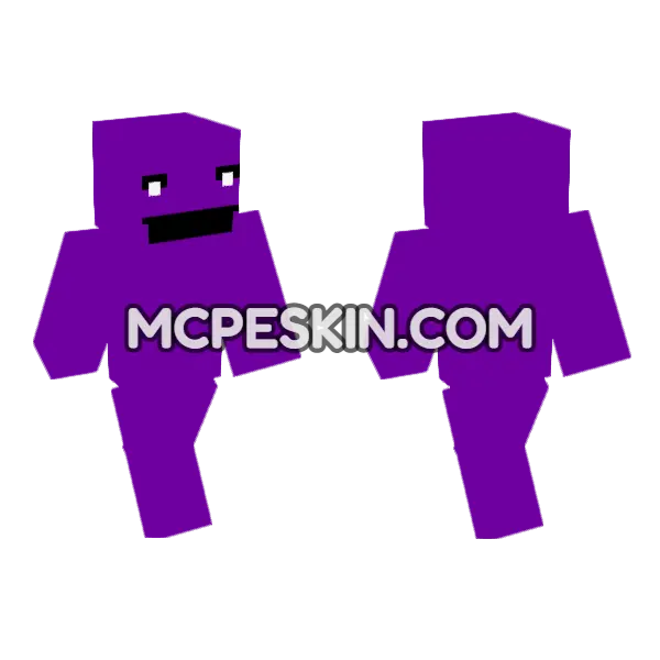 Purple Guy Skin Minecraft Bedrock skin, front and back