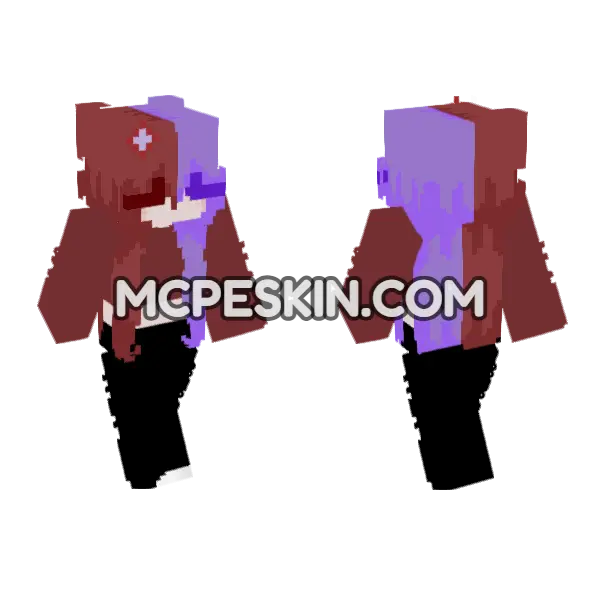 Purple Hair Girl, front and back