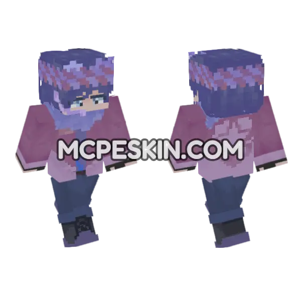 Purple Hair Girl, front and back