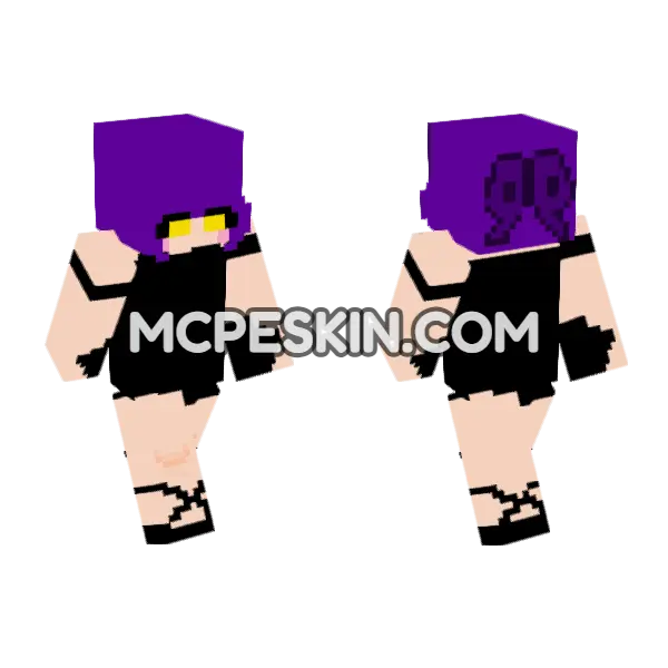 Purple Haired Girl, front and back