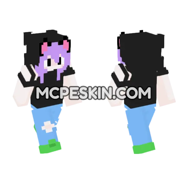 Purple Haired Maid, front and back