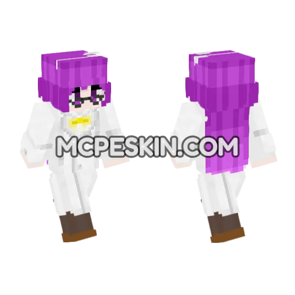 Purple Haired Schoolgirl, front and back