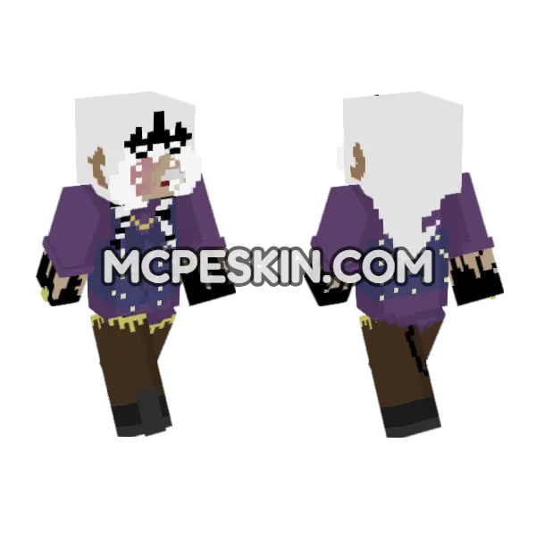 Purple Hooded Figure, front and back