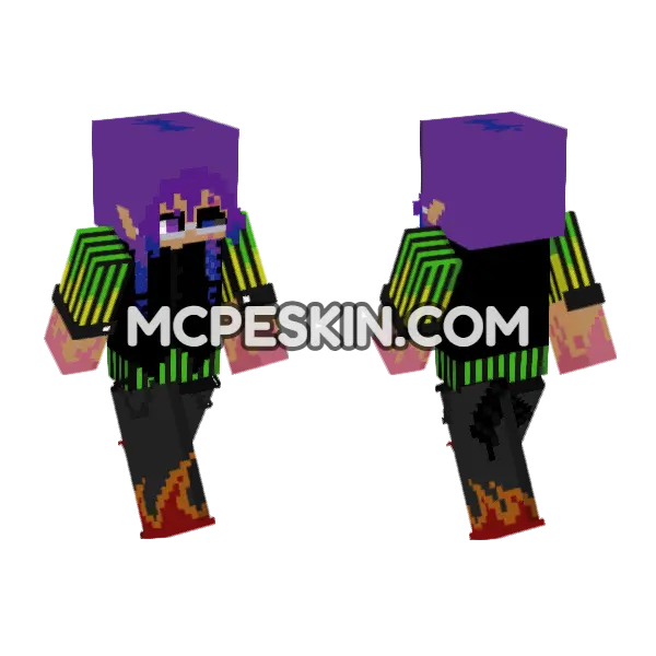 Purple Hooded Figure, front and back