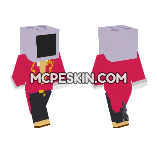 Purple Hooded Figure, front and back
