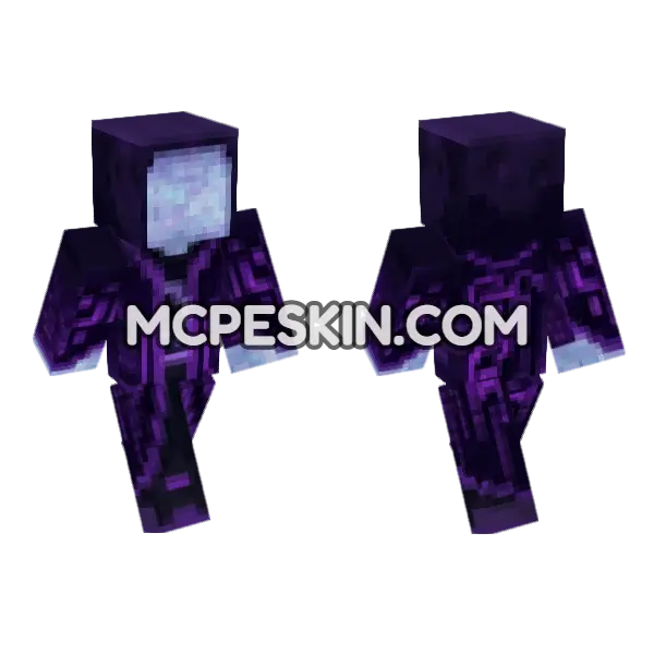 Purple Knight Skin Minecraft Bedrock skin, front and back