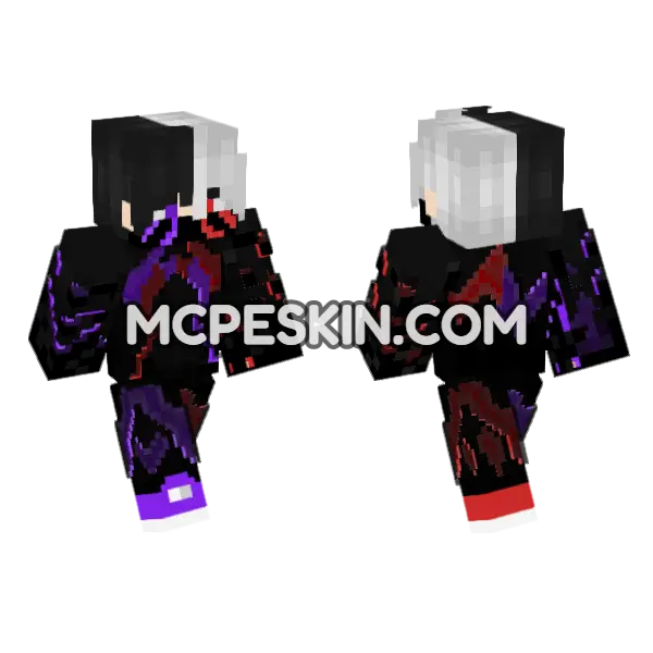 Purple Lightning Hoodie, front and back