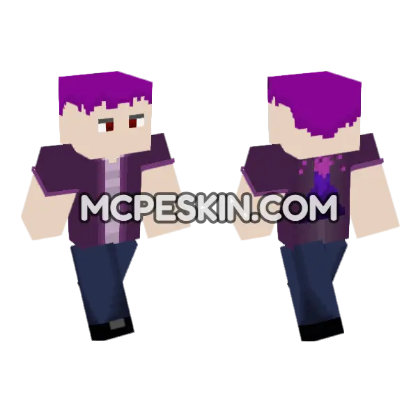 Purple Mage Outfit, front and back
