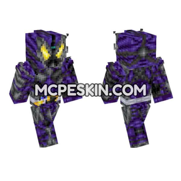 Purple Mech Warrior, front and back
