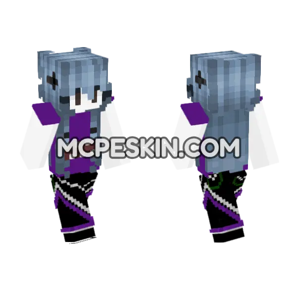 Purple Monster Outfit, front and back