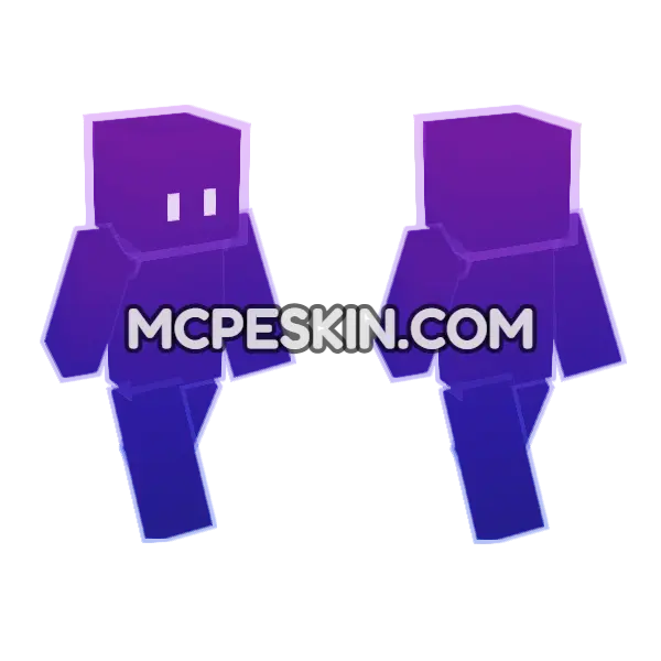Purple Monster Skin Minecraft Bedrock skin, front and back
