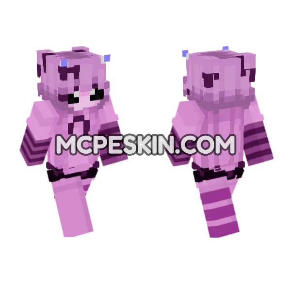 Purple Nightmare Skin 1 Minecraft Bedrock skin, front and back