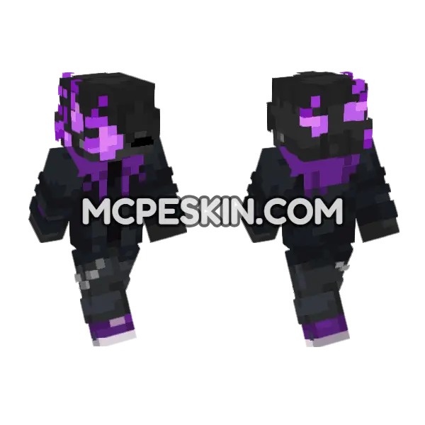 Purple Nightmare Skin 3 Minecraft Bedrock skin, front and back