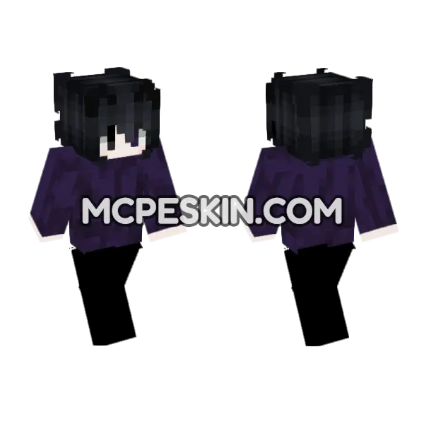 Purple Nightmare Skin Minecraft Bedrock skin, front and back