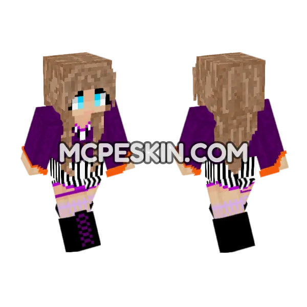Purple Orange Outfit, front and back