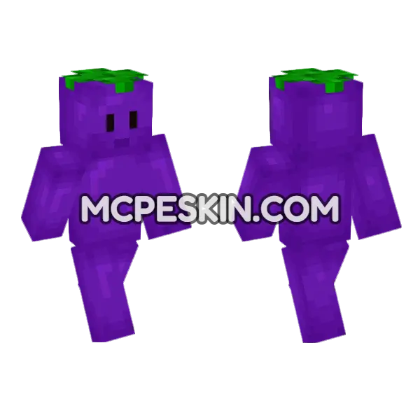 Purple Slime Mob Minecraft Bedrock skin, front and back