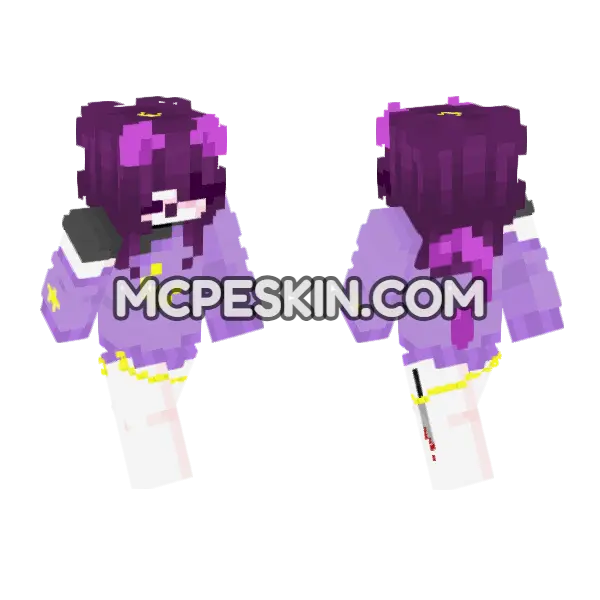 Purple Star Dress, front and back