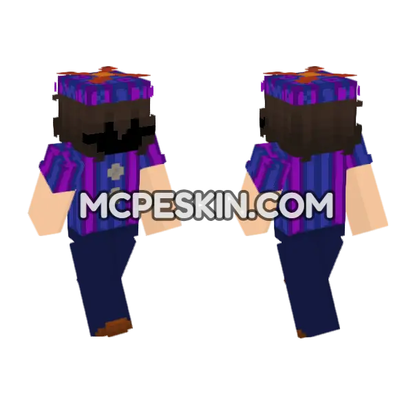 Purple Striped Jester, front and back