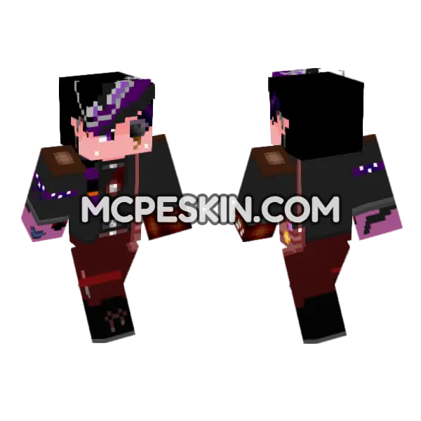 Purple Witch Outfit, front and back