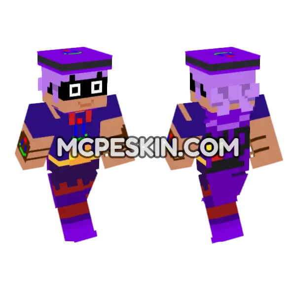 Purple Witch Outfit, front and back