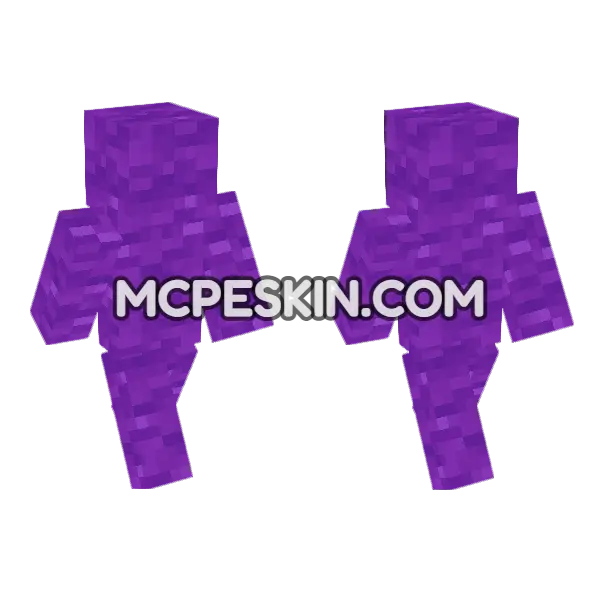 Purple Wool Minecraft Bedrock skin, front and back
