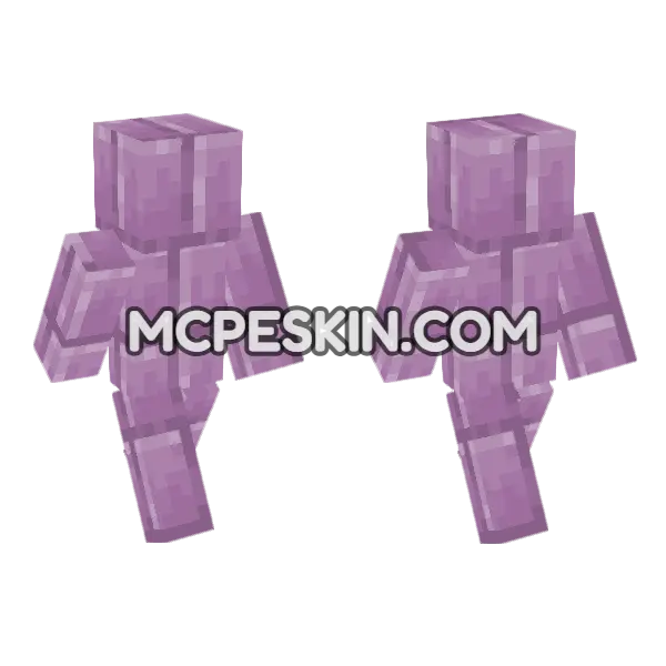 Purpur Block Skin Minecraft Bedrock skin, front and back
