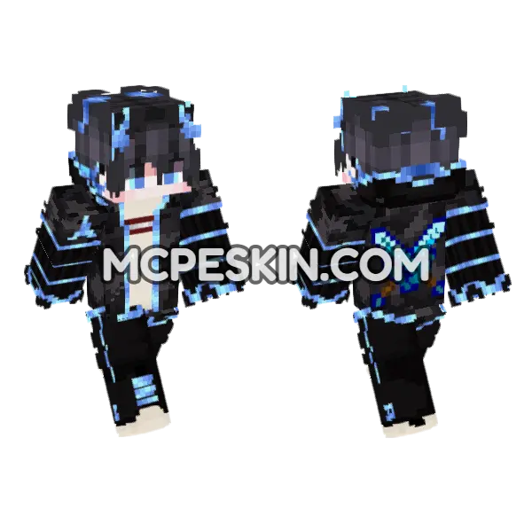 PVP Boy Minecraft Bedrock skin, front and back