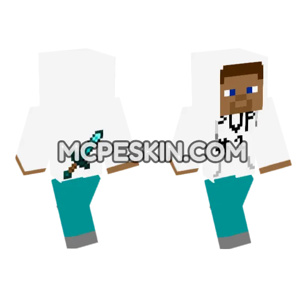 PVP Champ White Hoodie, front and back