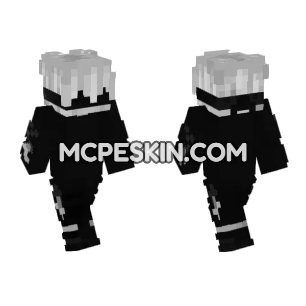 PVP OU BW Minecraft Bedrock skin, front and back