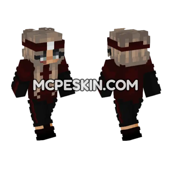 PVP Skin 1 Minecraft Bedrock skin, front and back