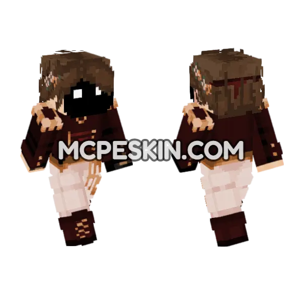 Qhah Minecraft Bedrock skin, front and back