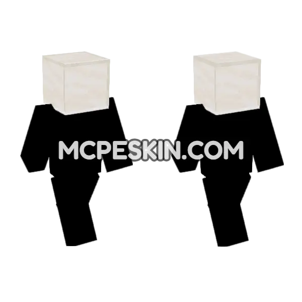 Quartz Block Skin Minecraft Bedrock skin, front and back
