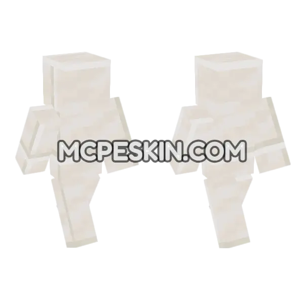 Quartz Block Top Minecraft Bedrock skin, front and back