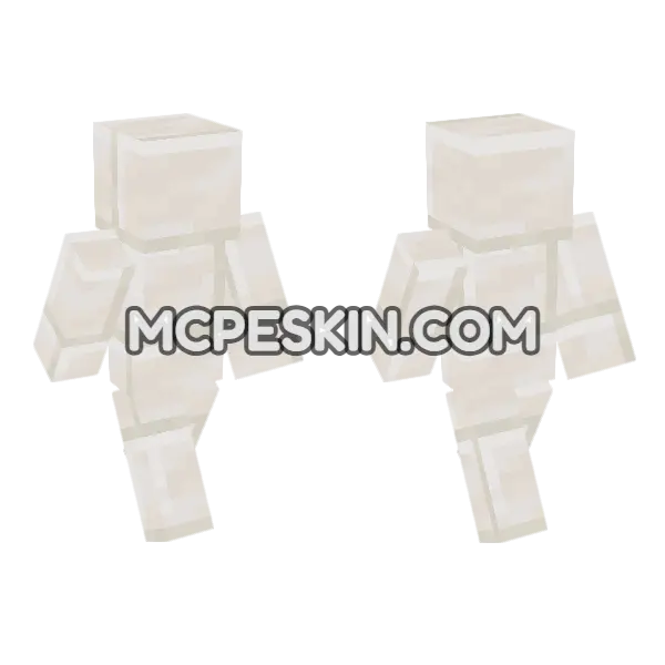 Quartz Bricks Skin Minecraft Bedrock skin, front and back