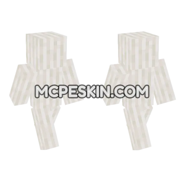 Quartz Pillar Side Minecraft Bedrock skin, front and back