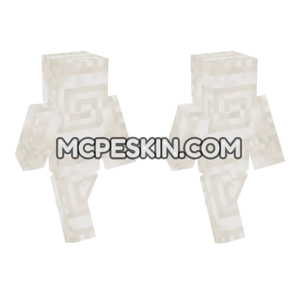 Quartz Pillar Top Minecraft Bedrock skin, front and back