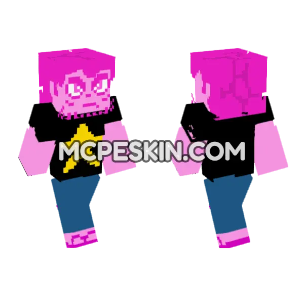 Quartz Steven Universe Minecraft Bedrock skin, front and back