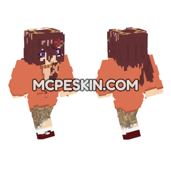 Quelyxx Minecraft Bedrock skin, front and back