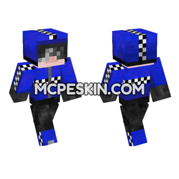 Racing Driver 1 Minecraft Bedrock skin, front and back