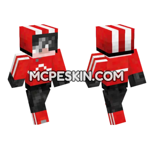 Racing Driver 3 Minecraft Bedrock skin, front and back
