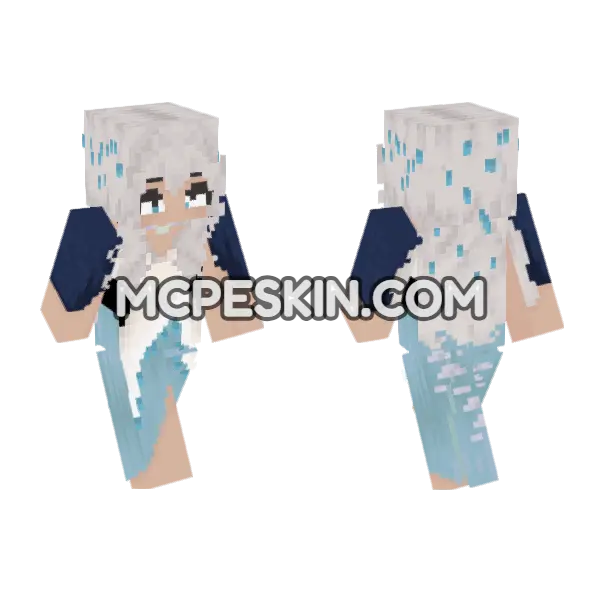 Rainy Faye Minecraft Bedrock skin, front and back