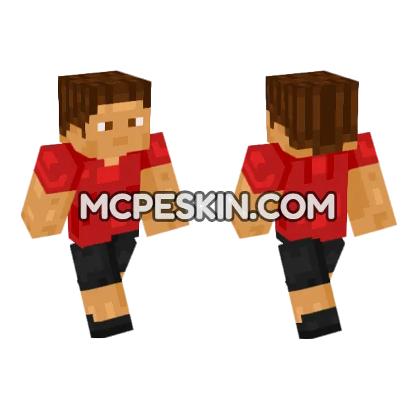 Ralph McDaniels Casual Minecraft Bedrock skin, front and back