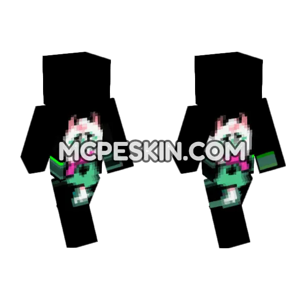 Ralsei Skin Minecraft Bedrock skin, front and back