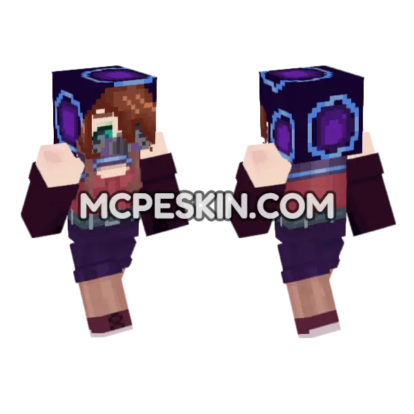 Ramone Casual Hoodie Minecraft Bedrock skin, front and back