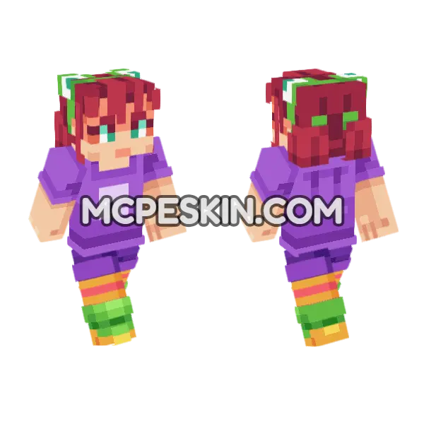 Rana Oreville Edition Minecraft Bedrock skin, front and back